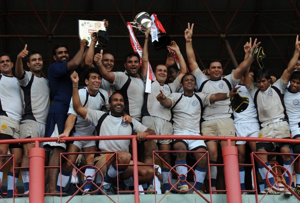 アジア5カ国対抗Div.3で優勝したインド。2015Ｗ杯の夢キープ（写真提供：アジアラグビー協会）